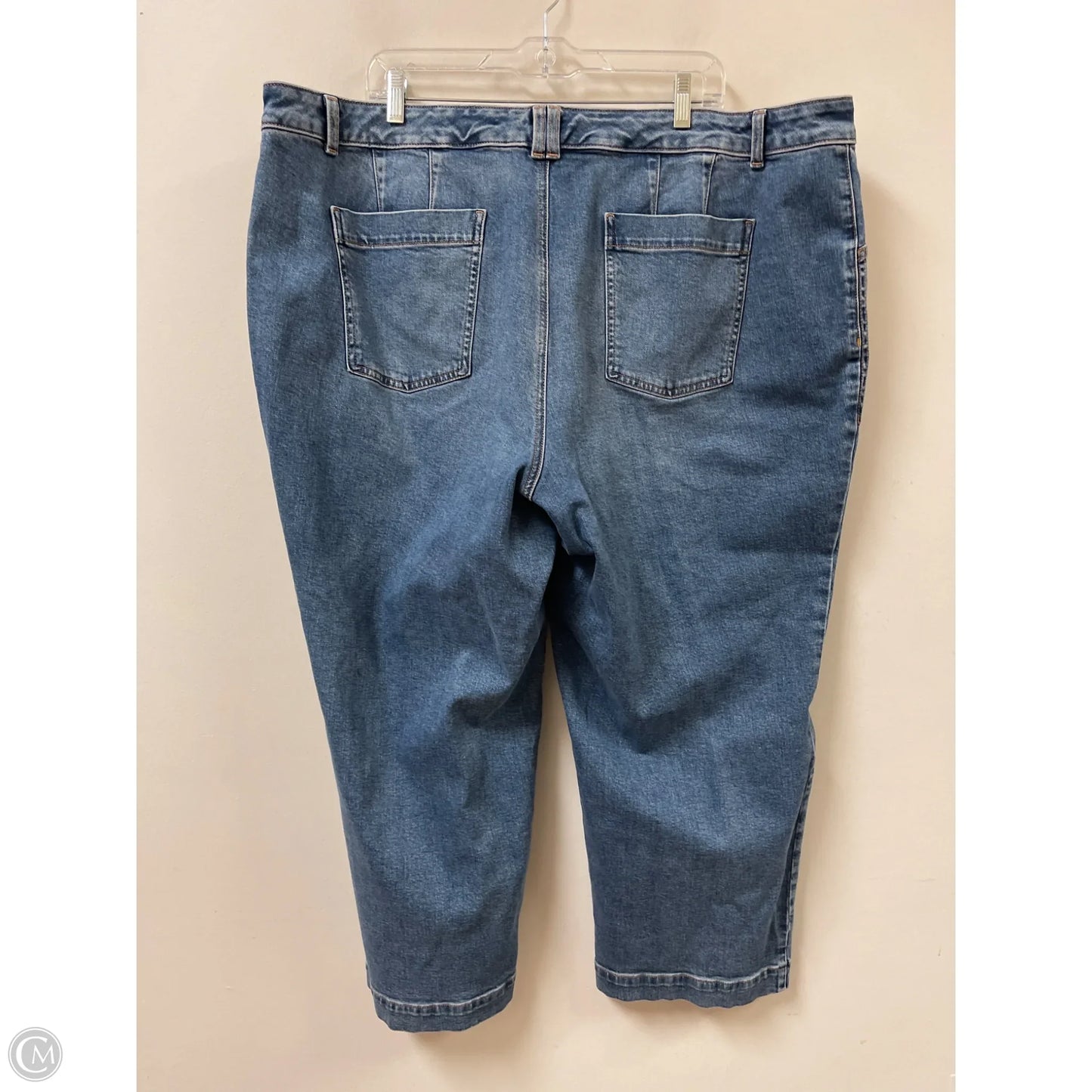 Jeans Straight By Talbots In Blue Denim, Size: 22