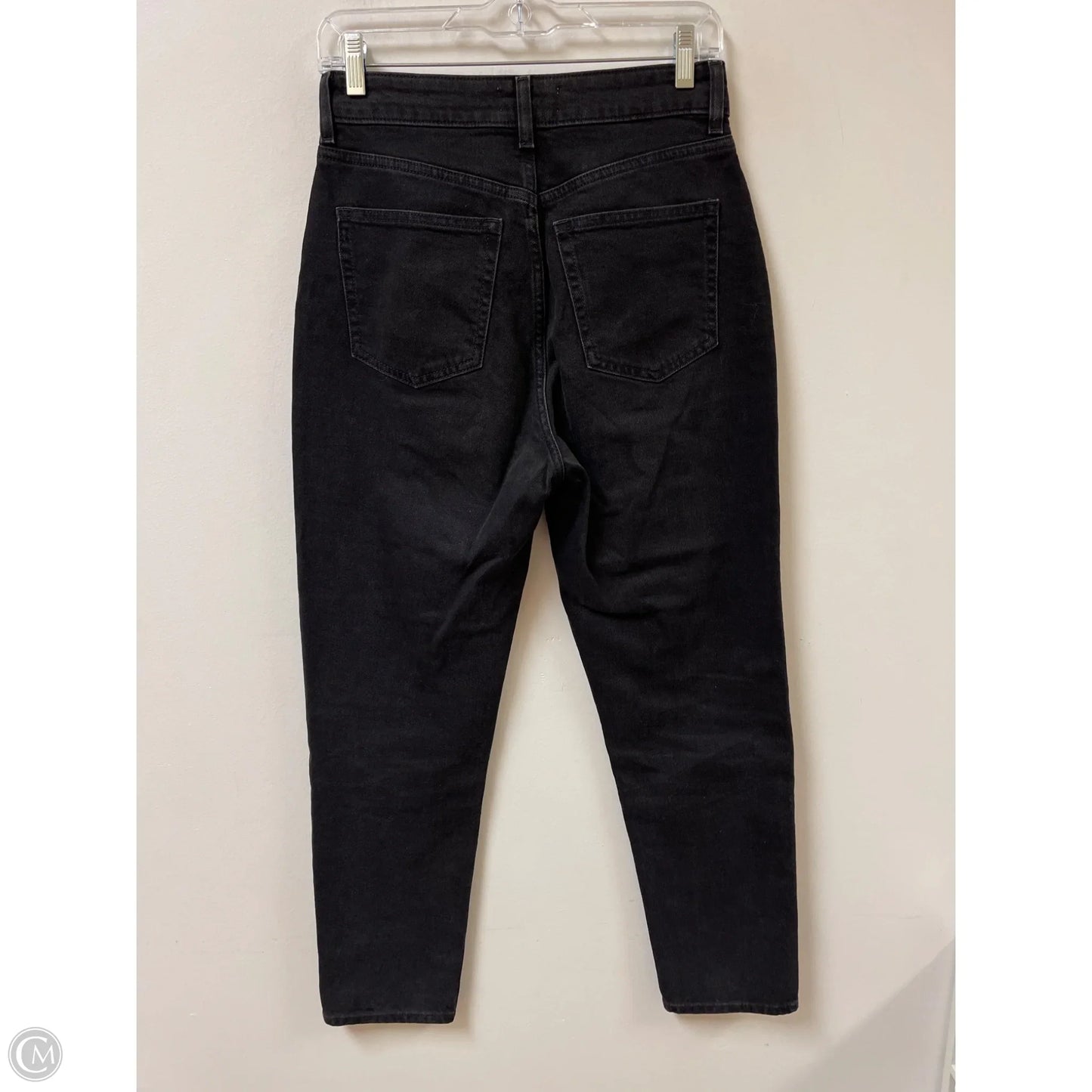 Jeans Straight By H&m In Black, Size: 6