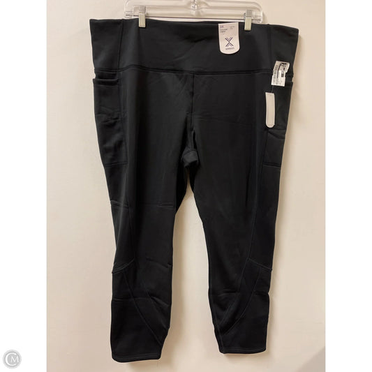 Athletic Leggings By Xersion In Black, Size: 3x