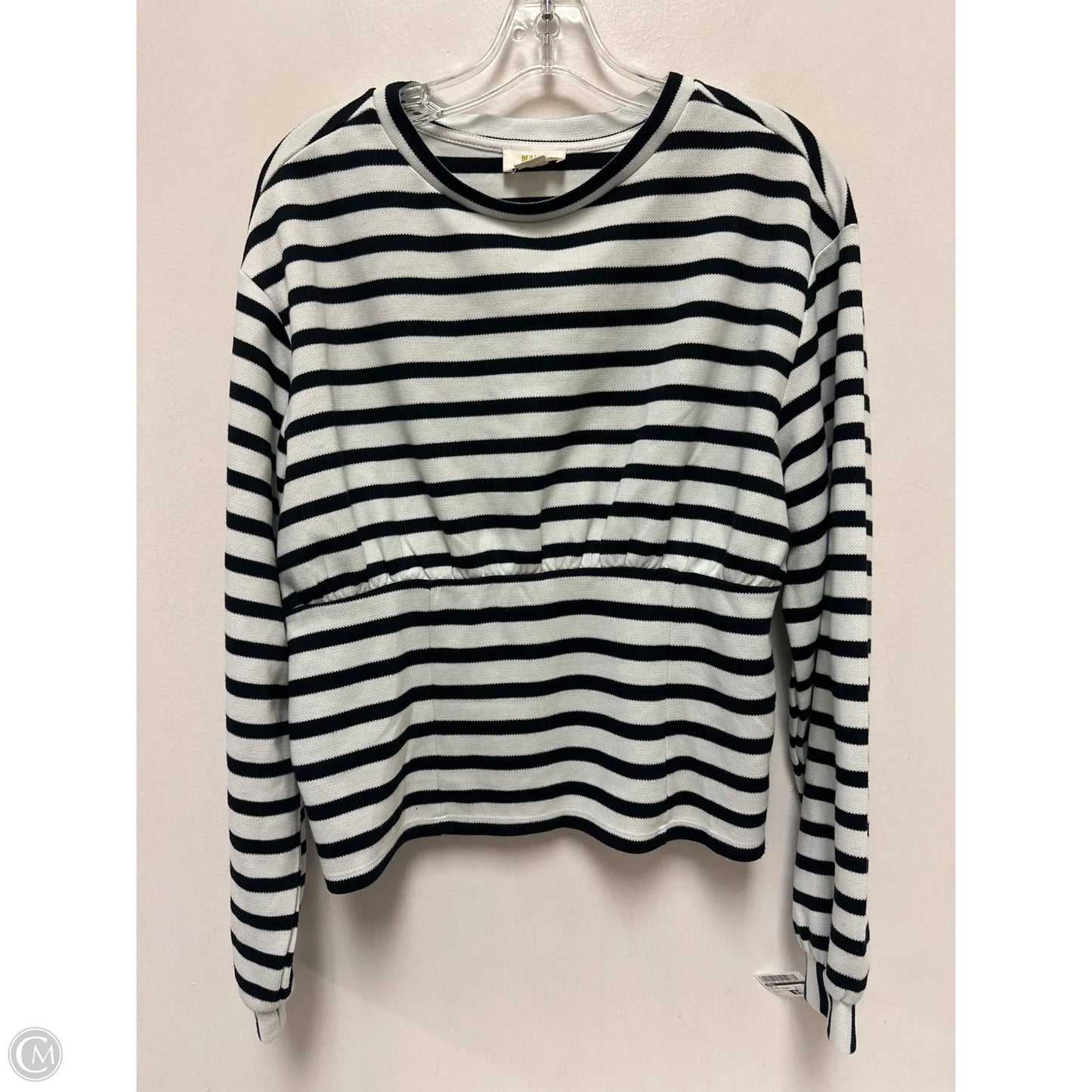 Top Long Sleeve By Maeve In Striped Pattern, Size: L