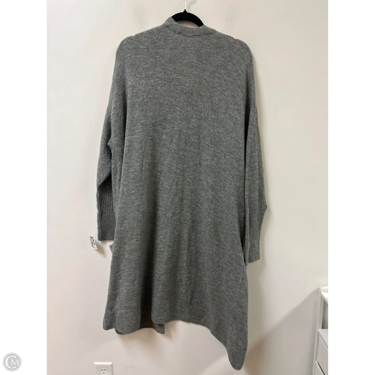 Sweater Cardigan By Express In Grey, Size: L