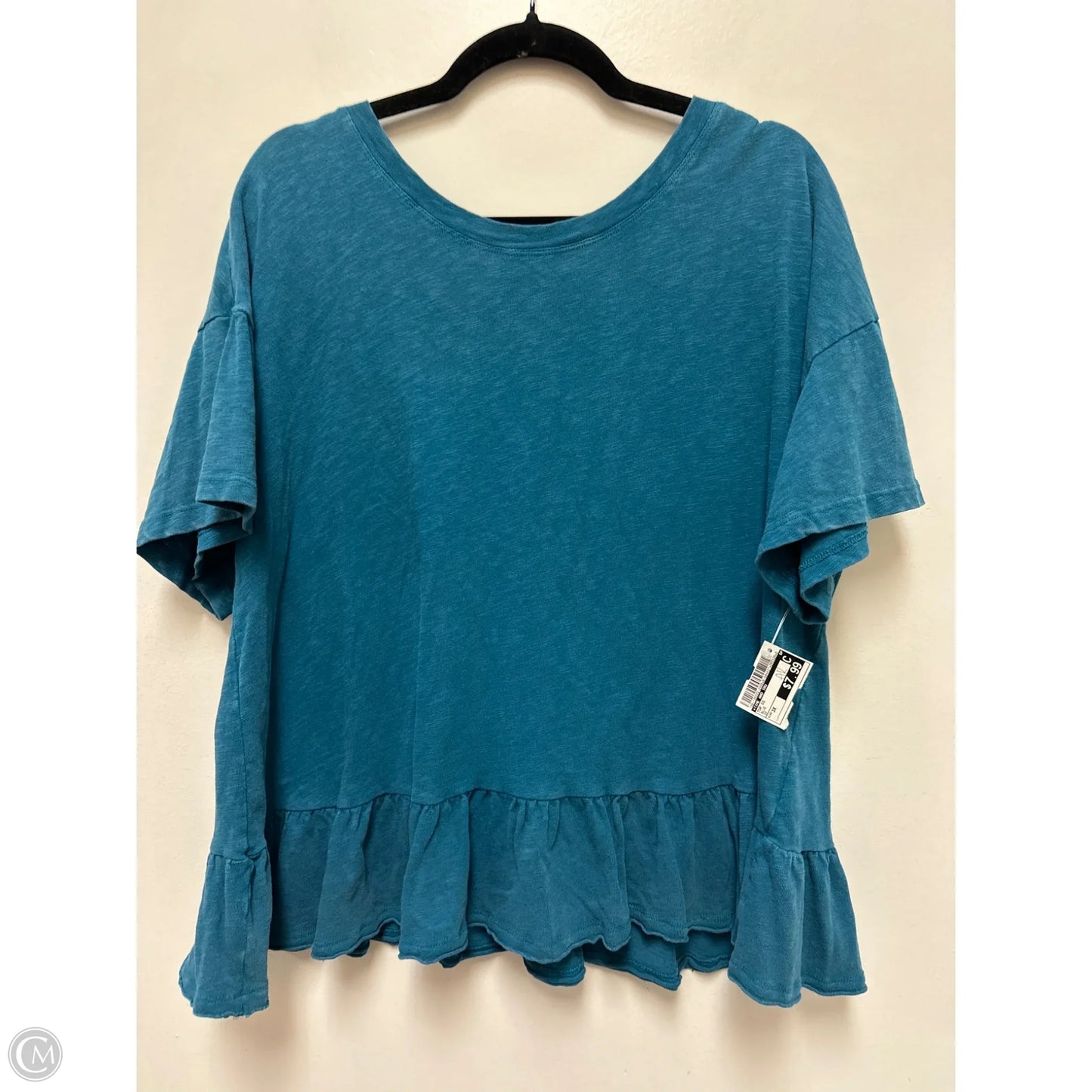 Top Short Sleeve By Time And Tru In Blue, Size: 3x