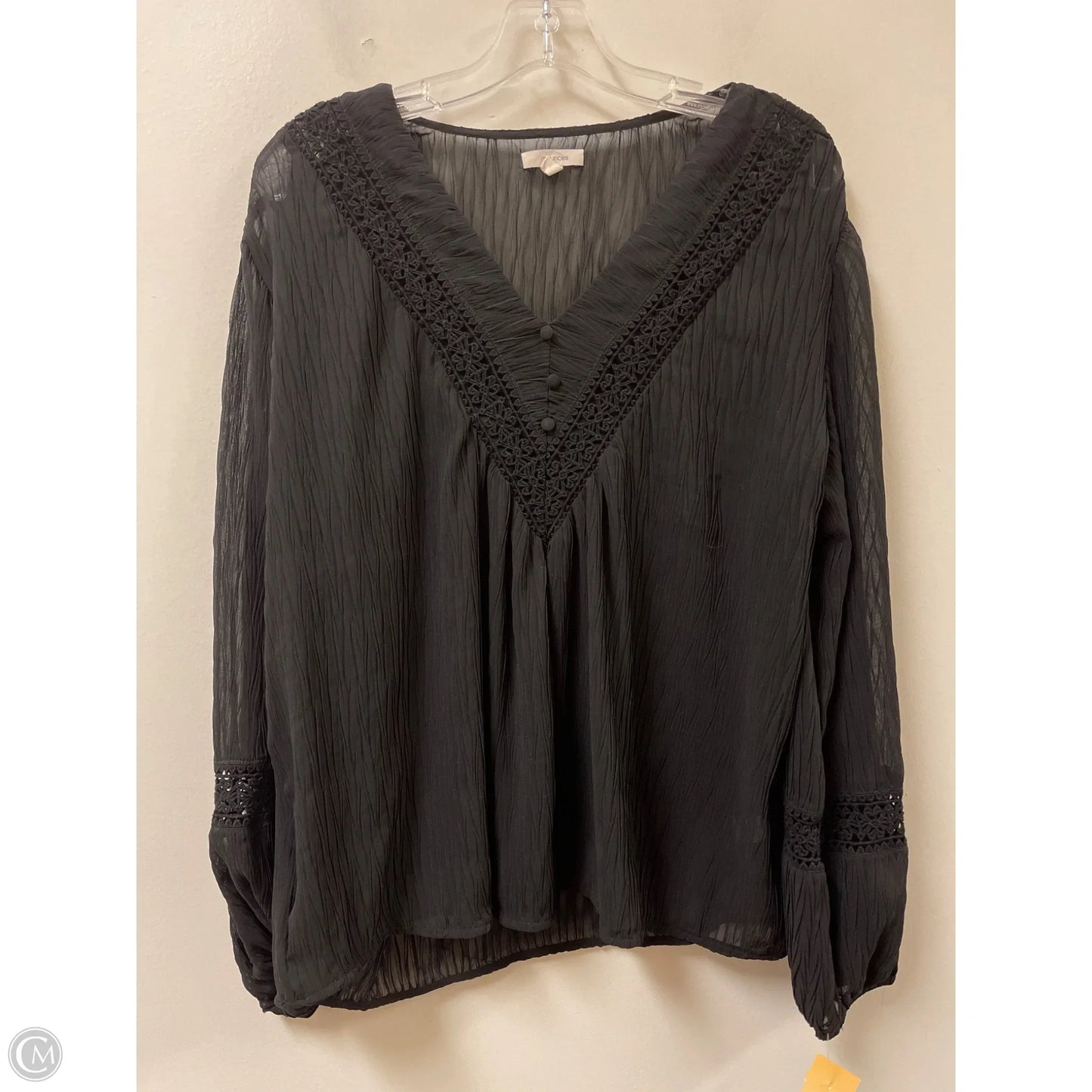 Top Long Sleeve By Maurices In Black, Size: M