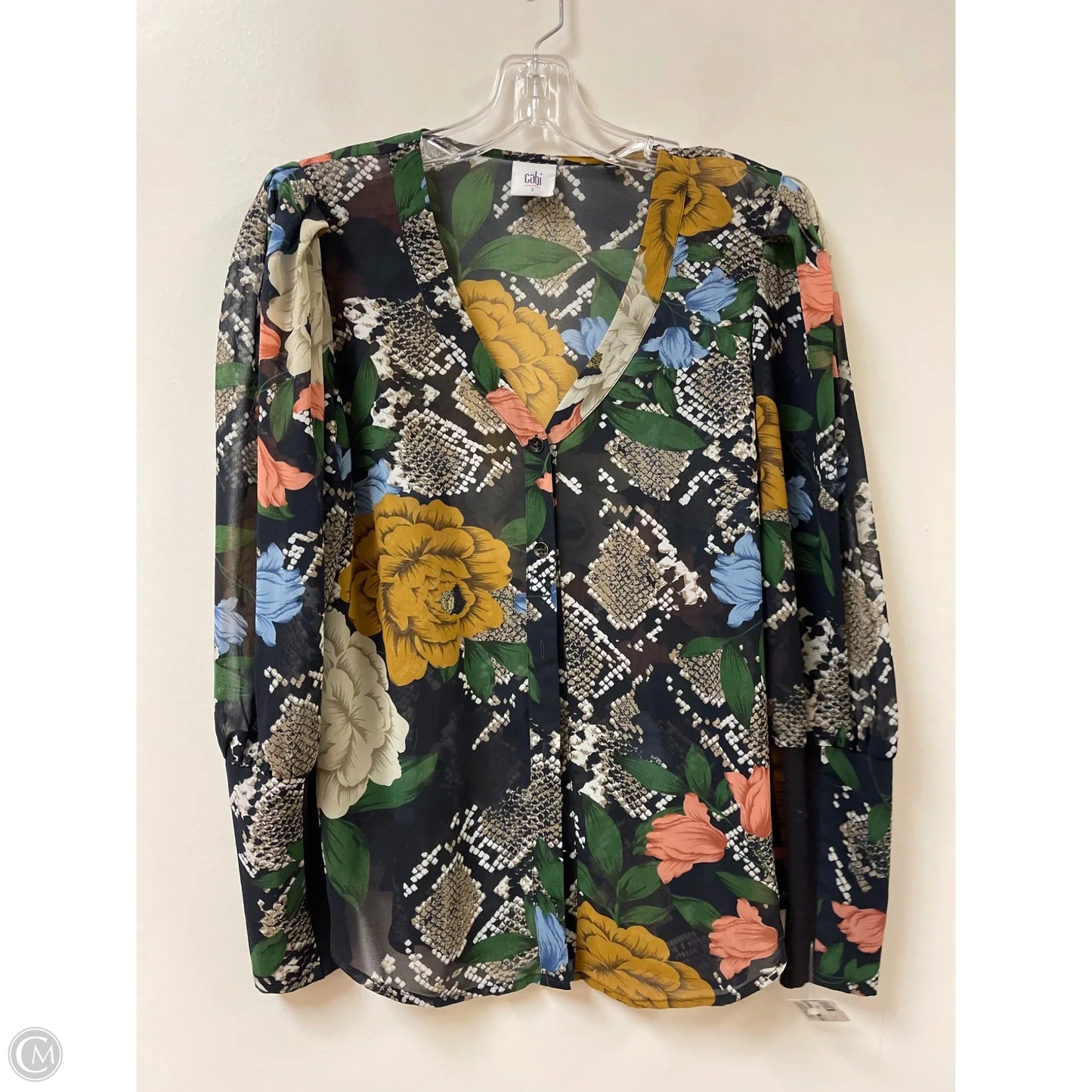 Top Long Sleeve By Cabi In Multi-colored, Size: S