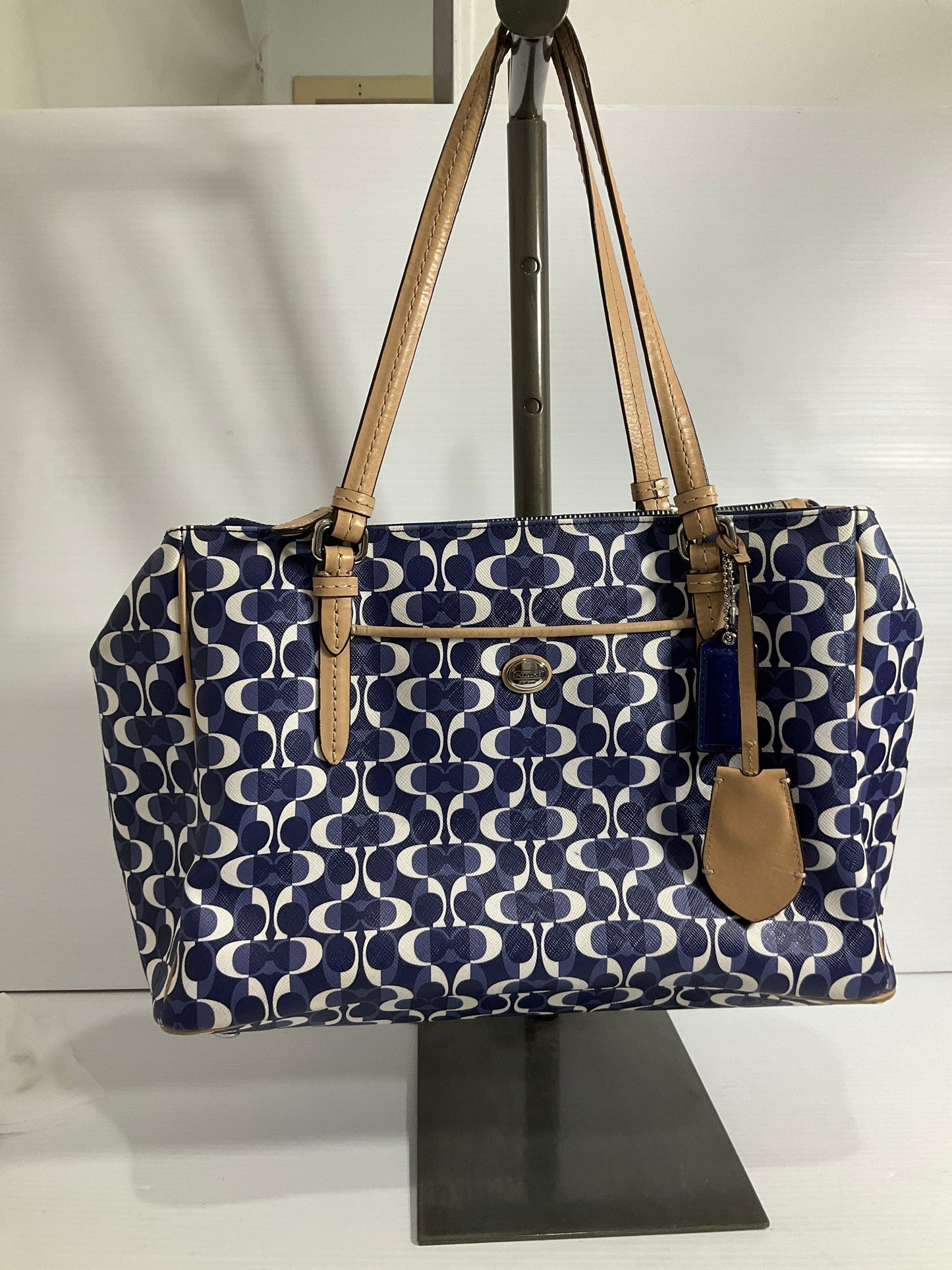 Handbag Designer By Coach In Blue, Size:Medium
