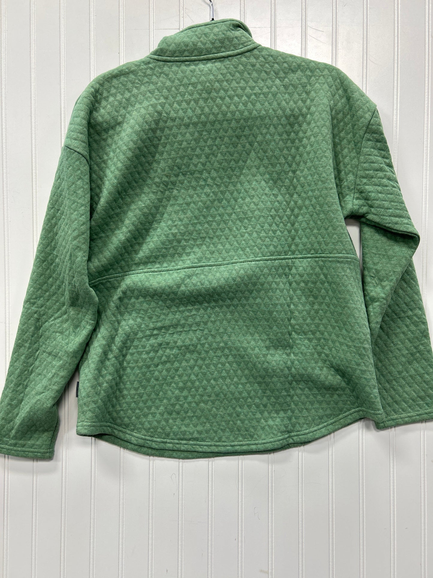 Athletic Top Ls Collar By Eddie Bauer In Green, Size:M