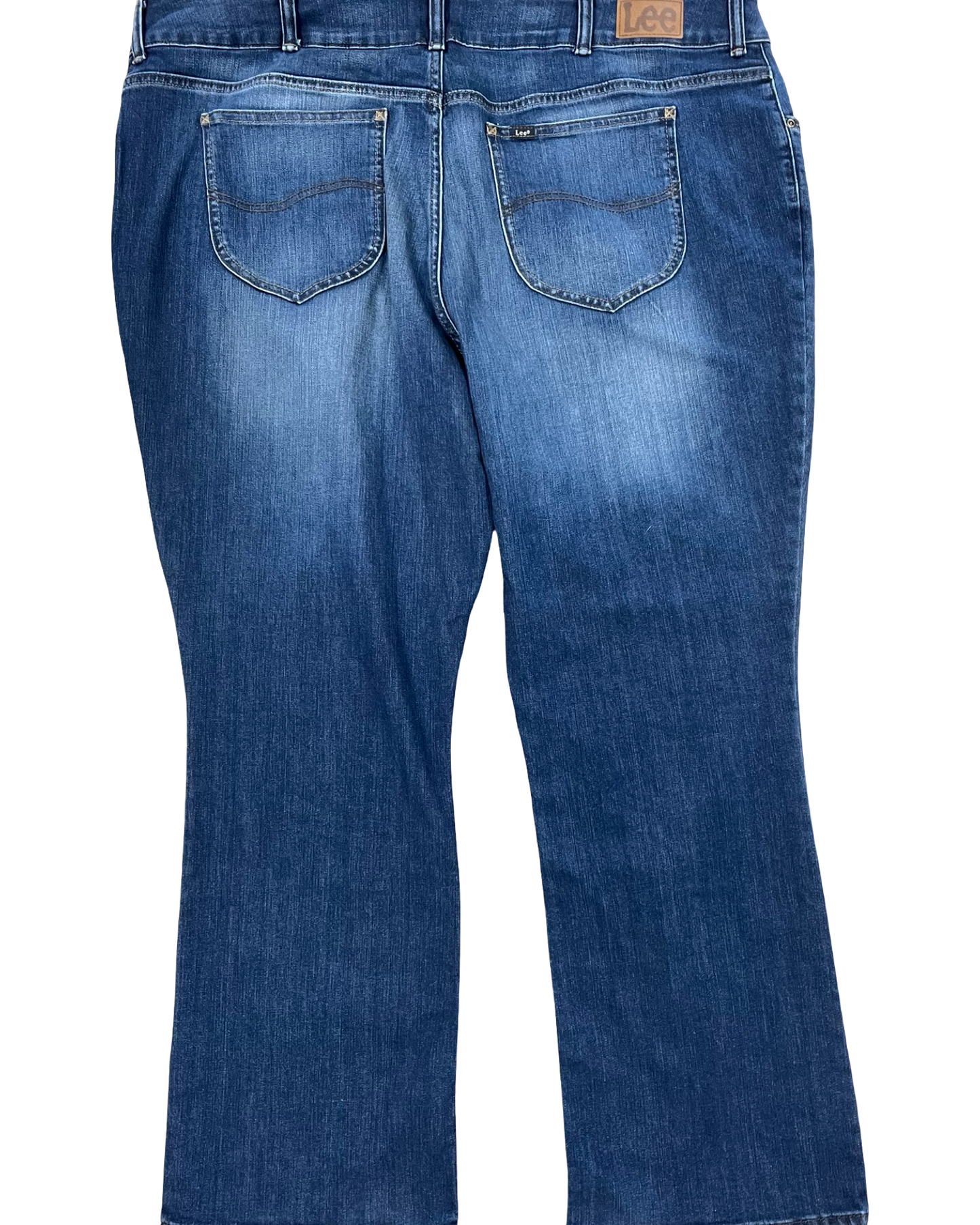 Jeans Straight By Lee In Blue Denim, Size:24