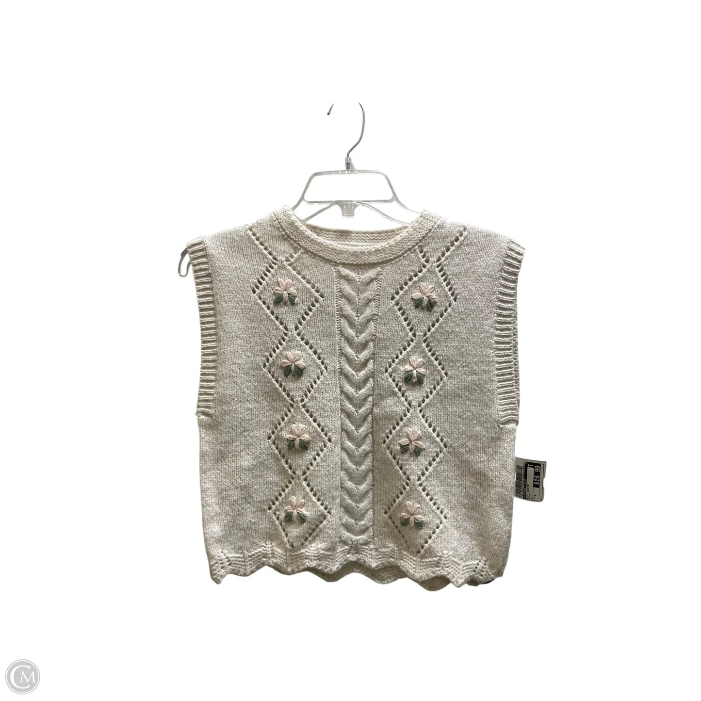 Vest Sweater By Sincerely Jules In Cream, Size: S
