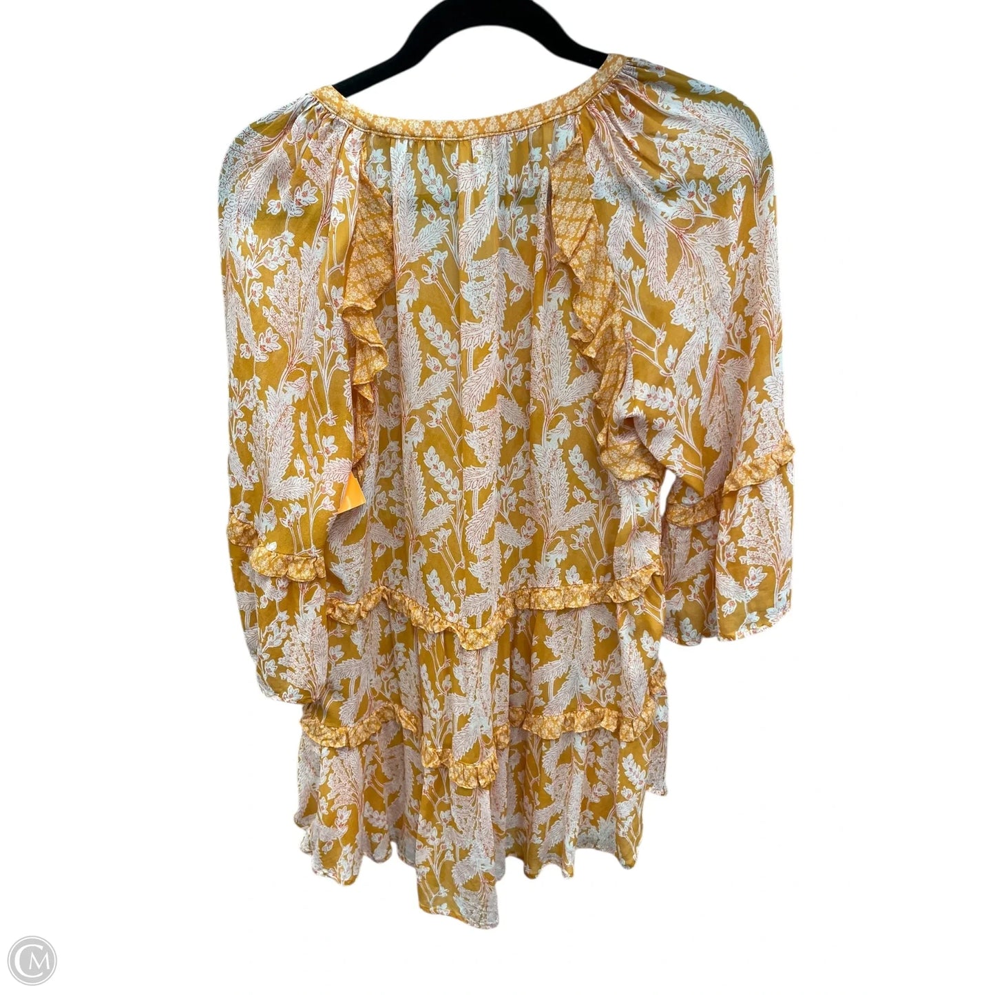 Top Long Sleeve By Anthropologie In Orange, Size: Xs