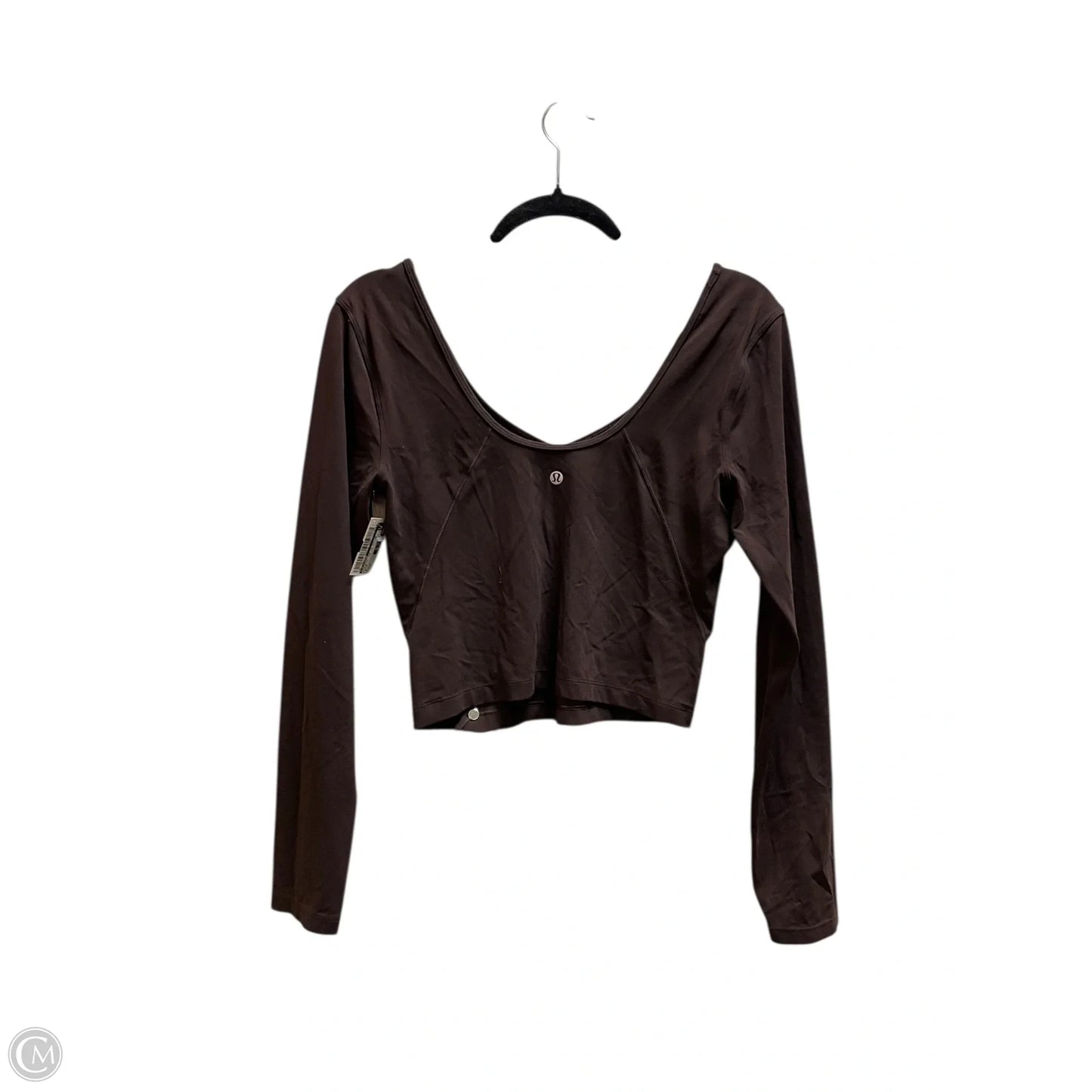 Athletic Top Long Sleeve Collar By Lululemon In Brown, Size: M