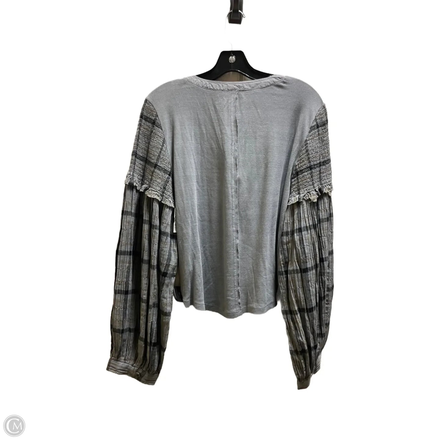 Top Long Sleeve By Pilcro In Grey, Size: Xl