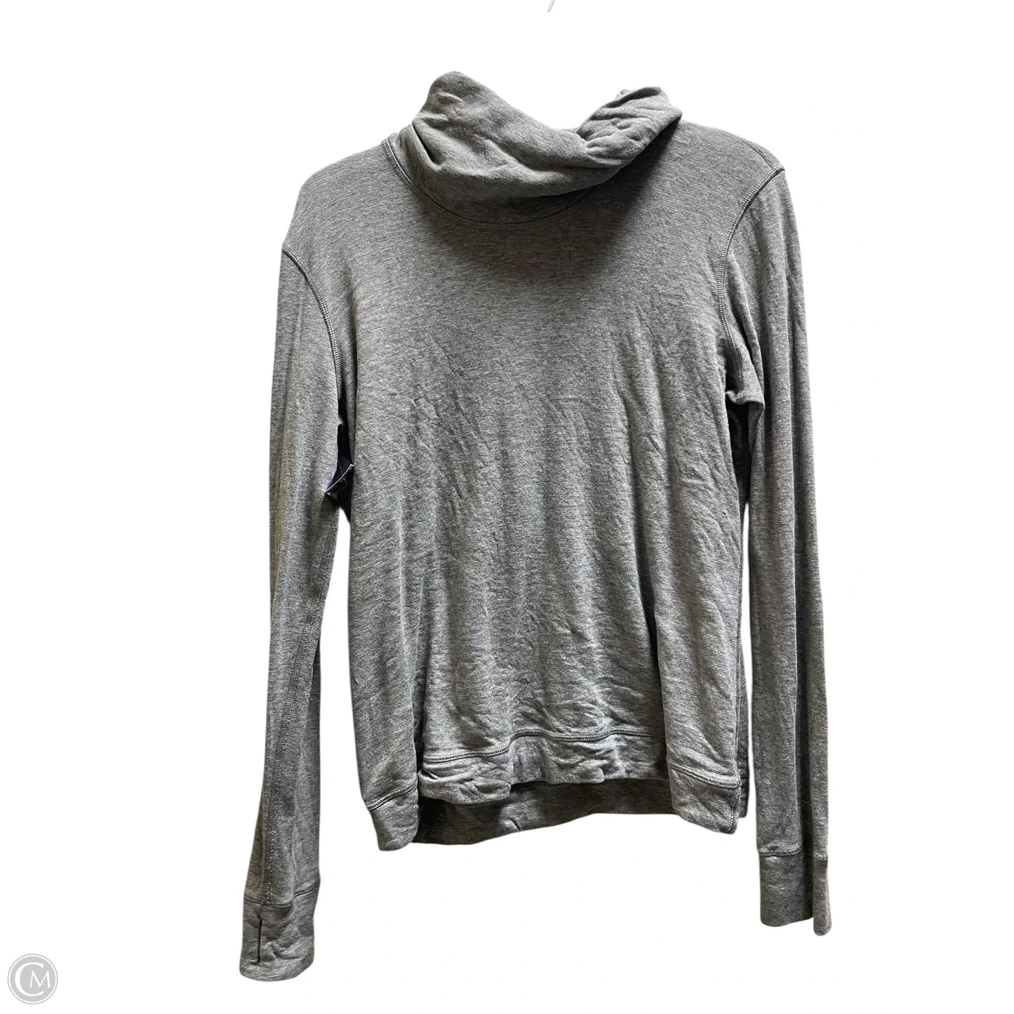 Athletic Top Long Sleeve Collar By Lululemon In Grey, Size: S