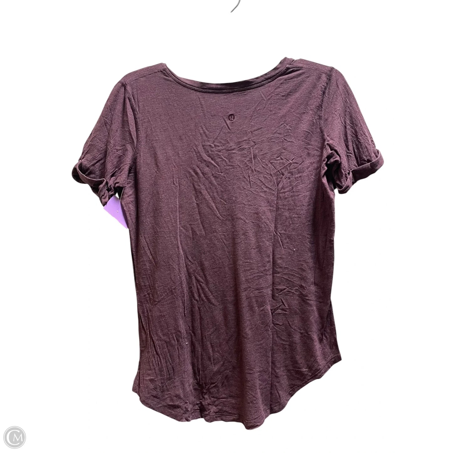 Athletic Top Short Sleeve By Lululemon In Purple, Size: M