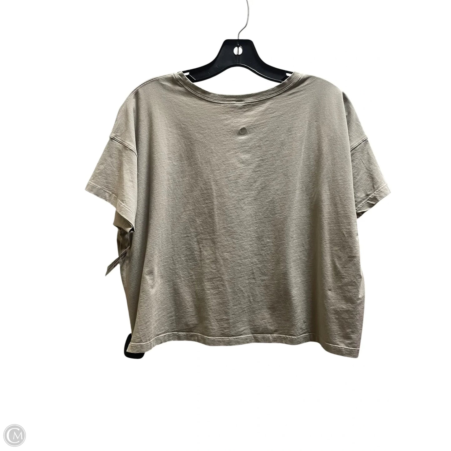 Athletic Top Short Sleeve By Lululemon In Tan, Size: 10
