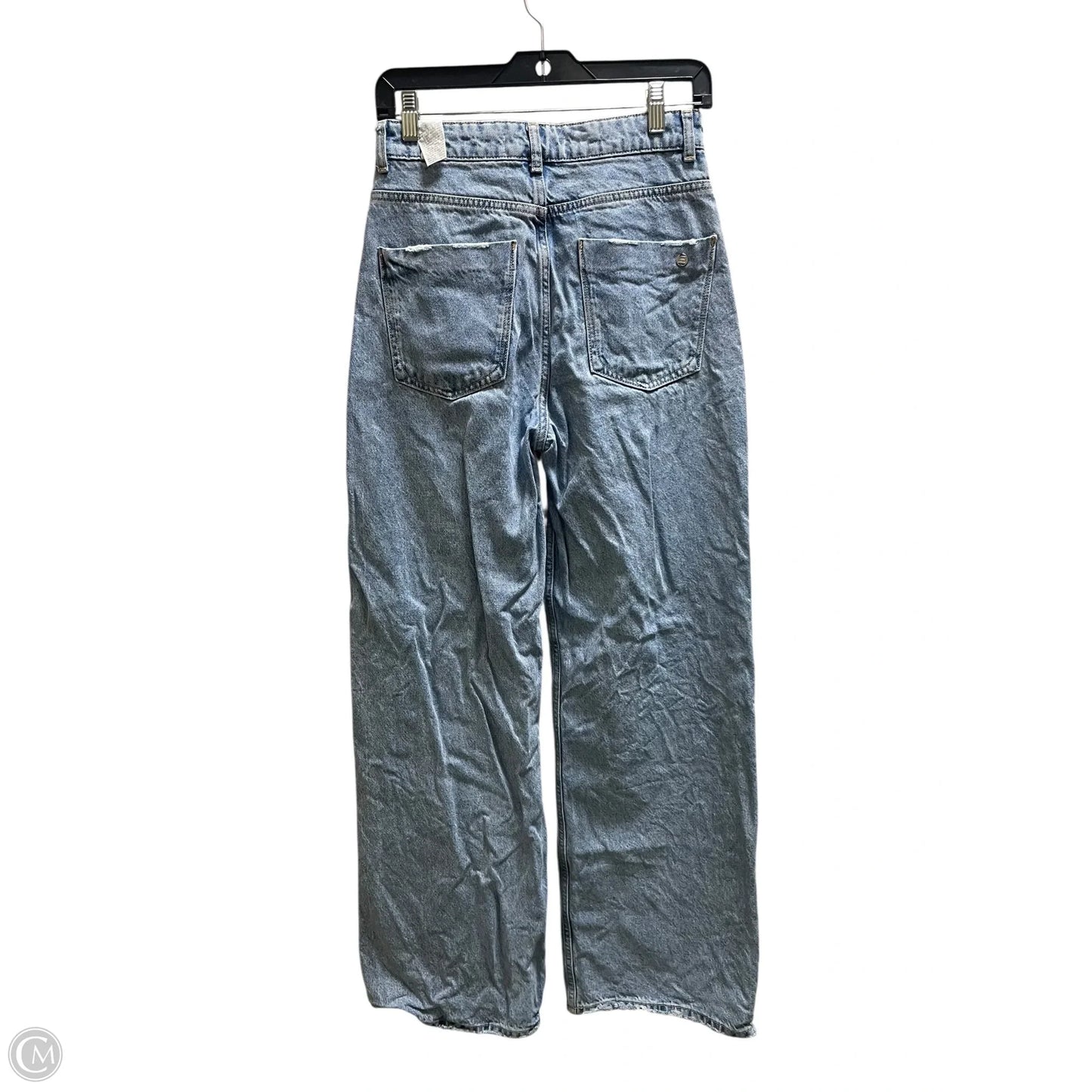 Jeans Straight By Zara In Blue Denim, Size: 4