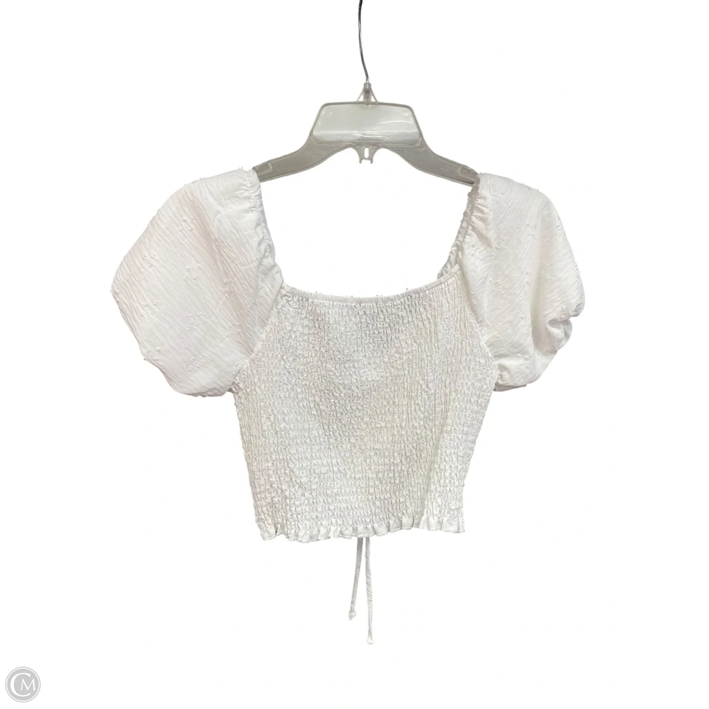Top Short Sleeve By Clothes Mentor In White, Size: L