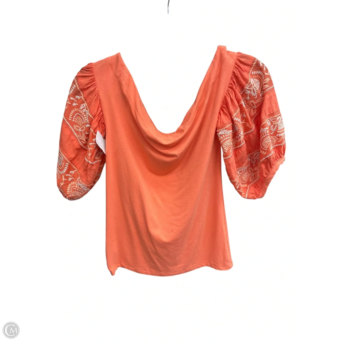 Top Short Sleeve By Free People In Orange, Size: S