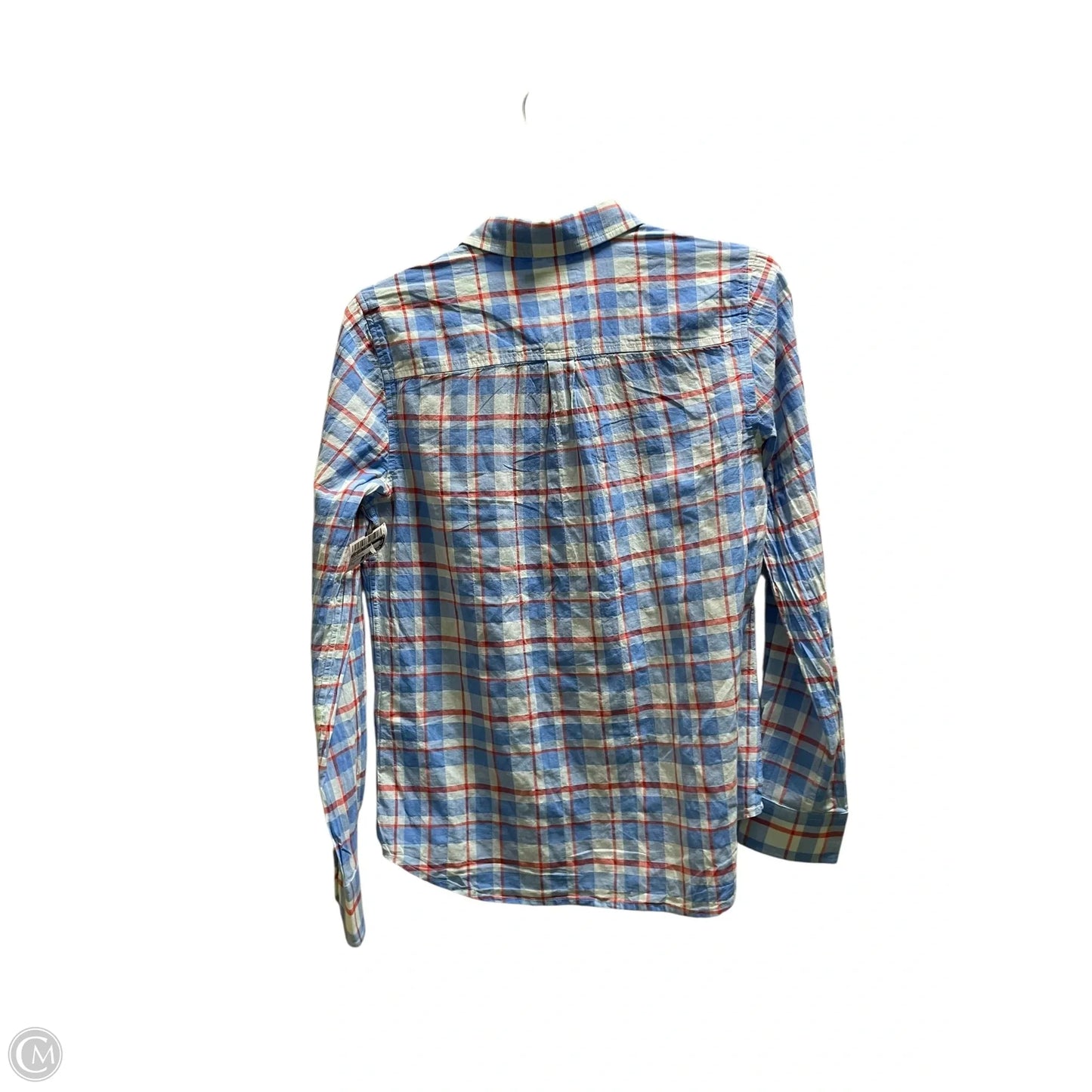 Top Long Sleeve By Vineyard Vines In Plaid Pattern, Size: S
