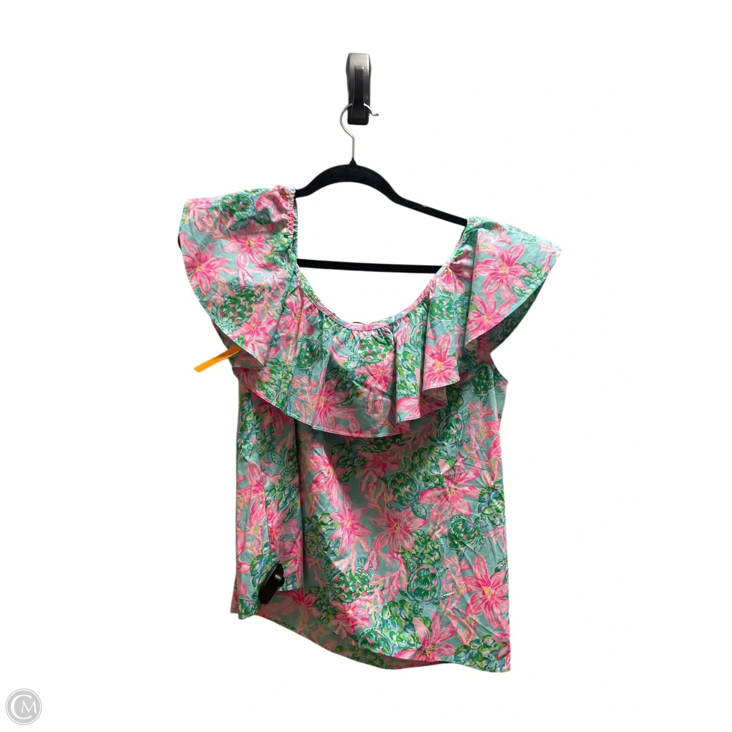 Top Short Sleeve Designer By Lilly Pulitzer In Multi-colored, Size: M