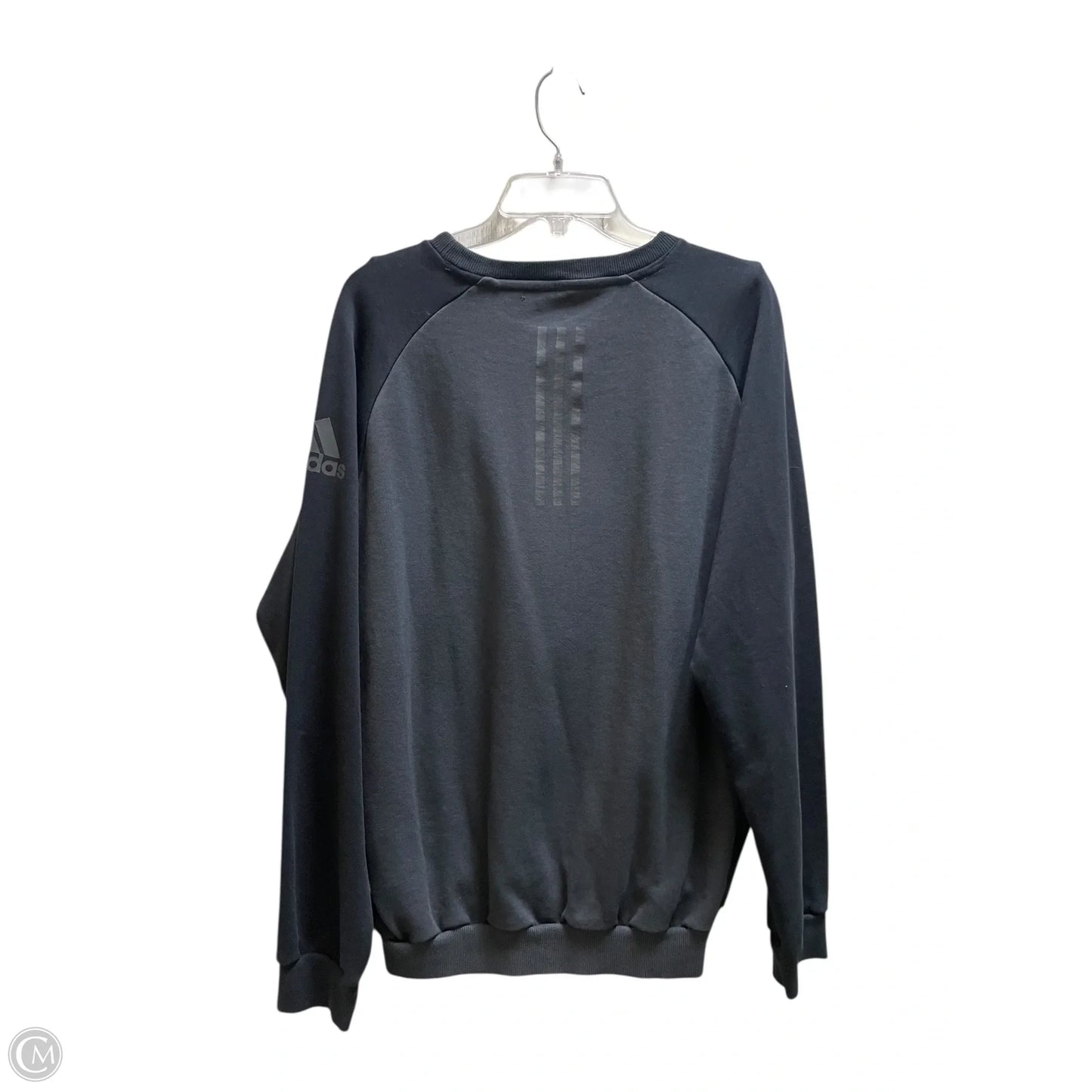 Athletic Sweatshirt Collar By Adidas In Grey, Size: Xl