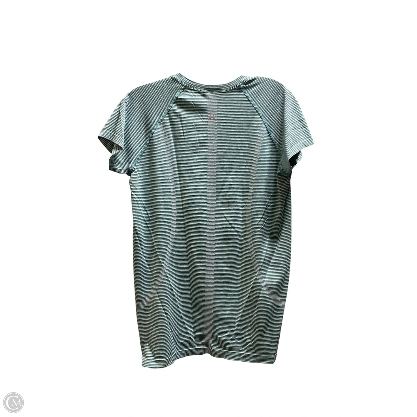 Athletic Top Short Sleeve By Lululemon In Blue, Size: 12