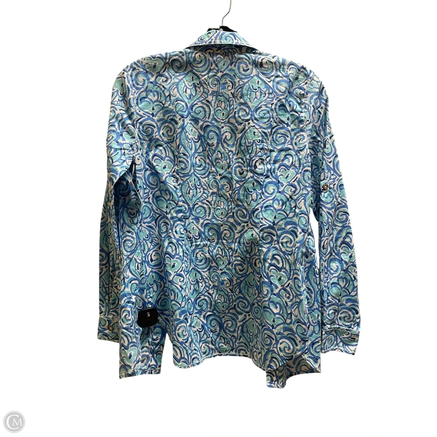Top Long Sleeve Designer By Lilly Pulitzer In Blue, Size: S