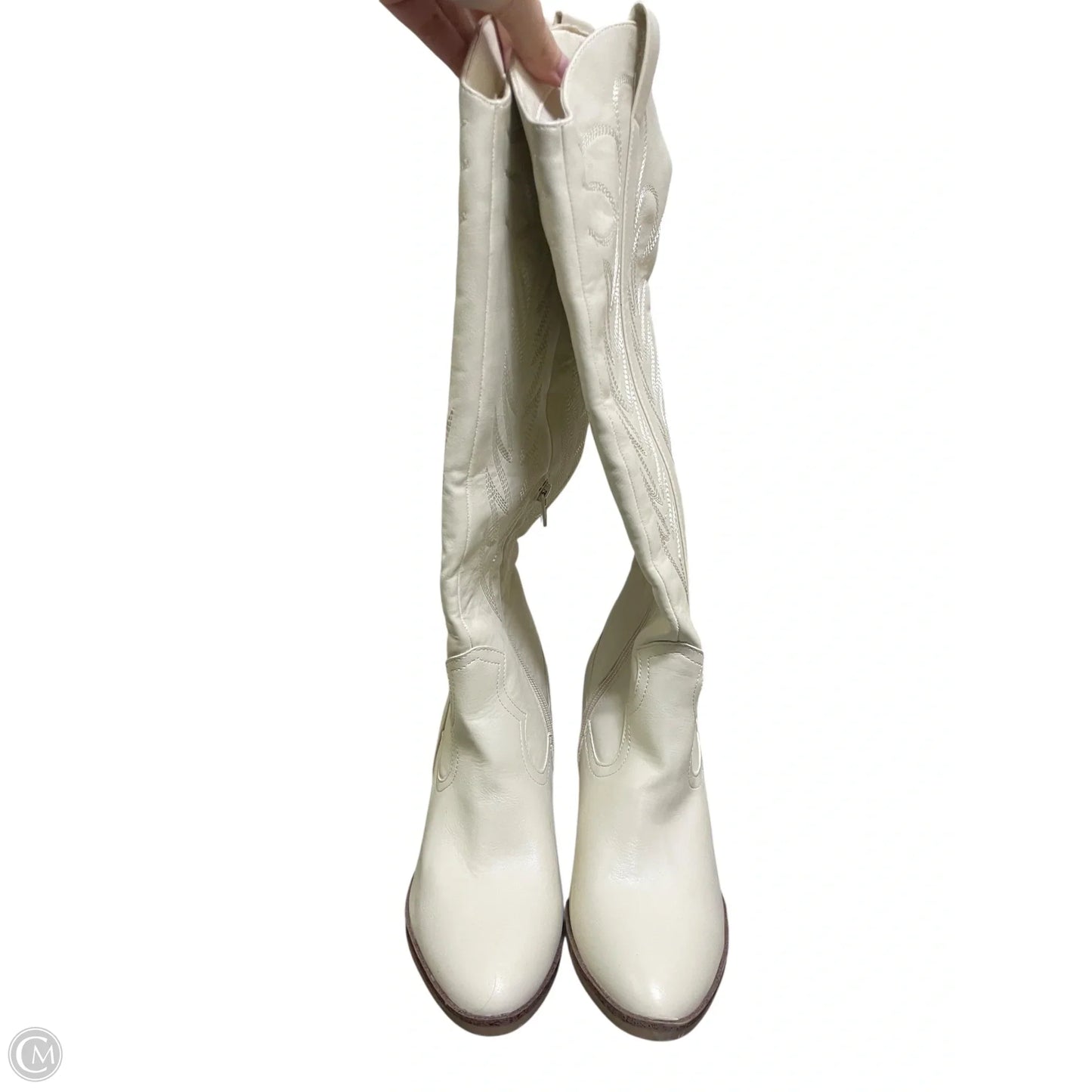 Boots Ankle Heels By Altard State In Cream, Size: 7.5