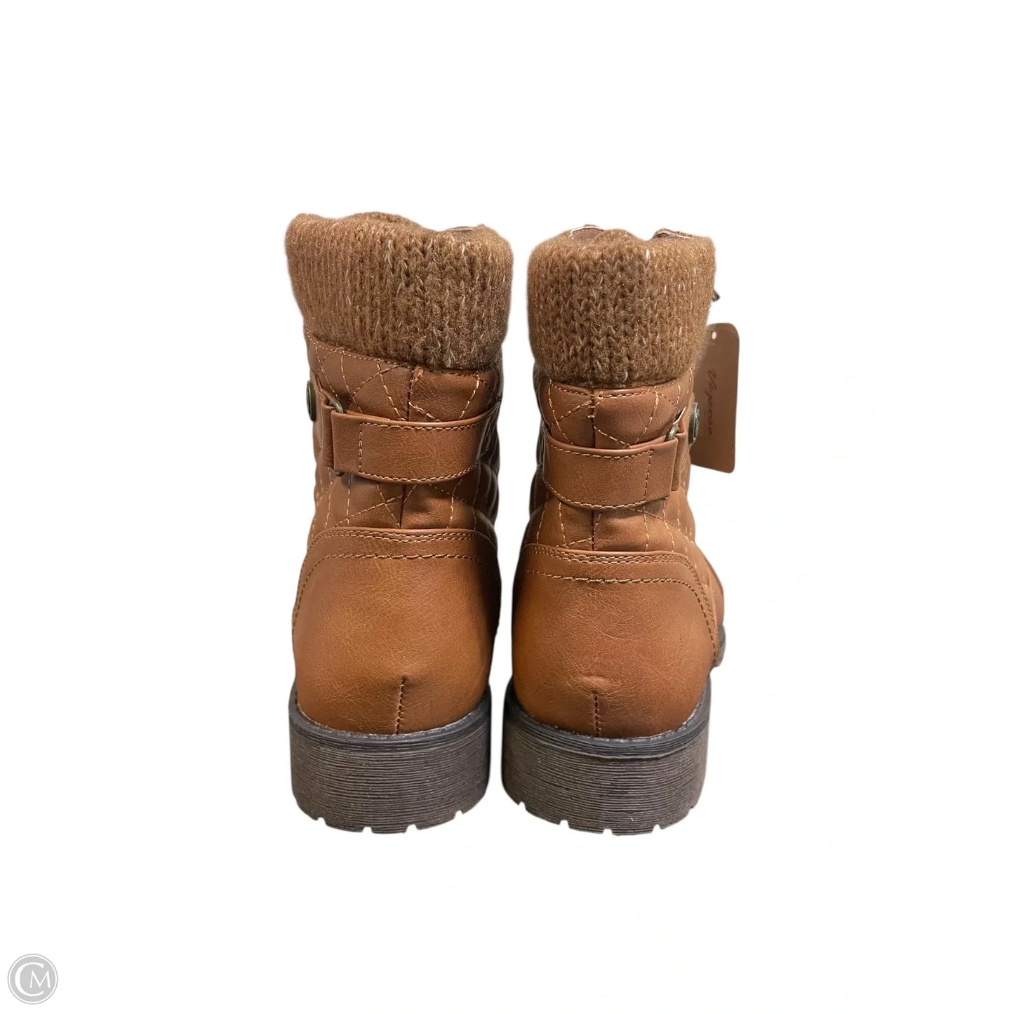 Boots Ankle Flats By Clothes Mentor In Brown, Size: 9
