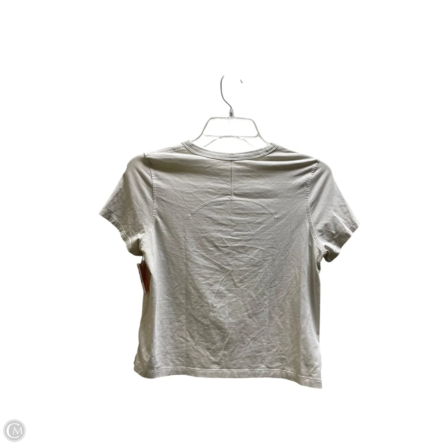 Athletic Top Short Sleeve By Lululemon In Cream, Size: S