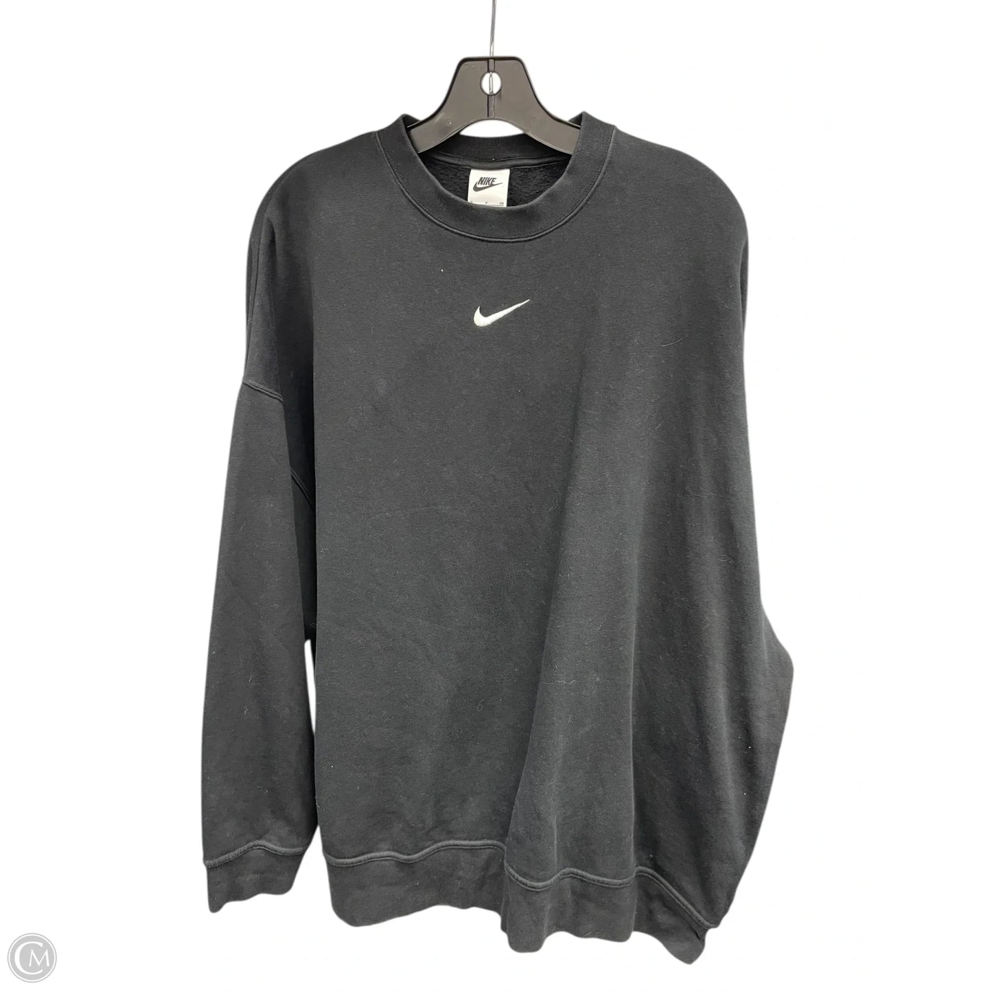 Sweatshirt Crewneck By Nike Apparel In Black, Size: S