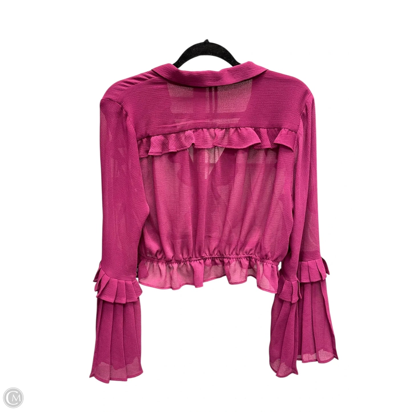 Top Long Sleeve By Anthropologie In Purple, Size: M