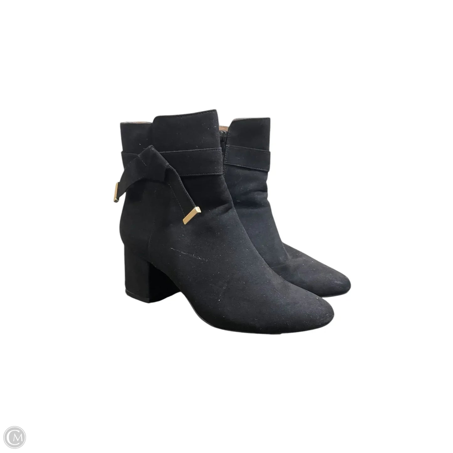 Boots Ankle Heels By Avon In Black, Size: 7