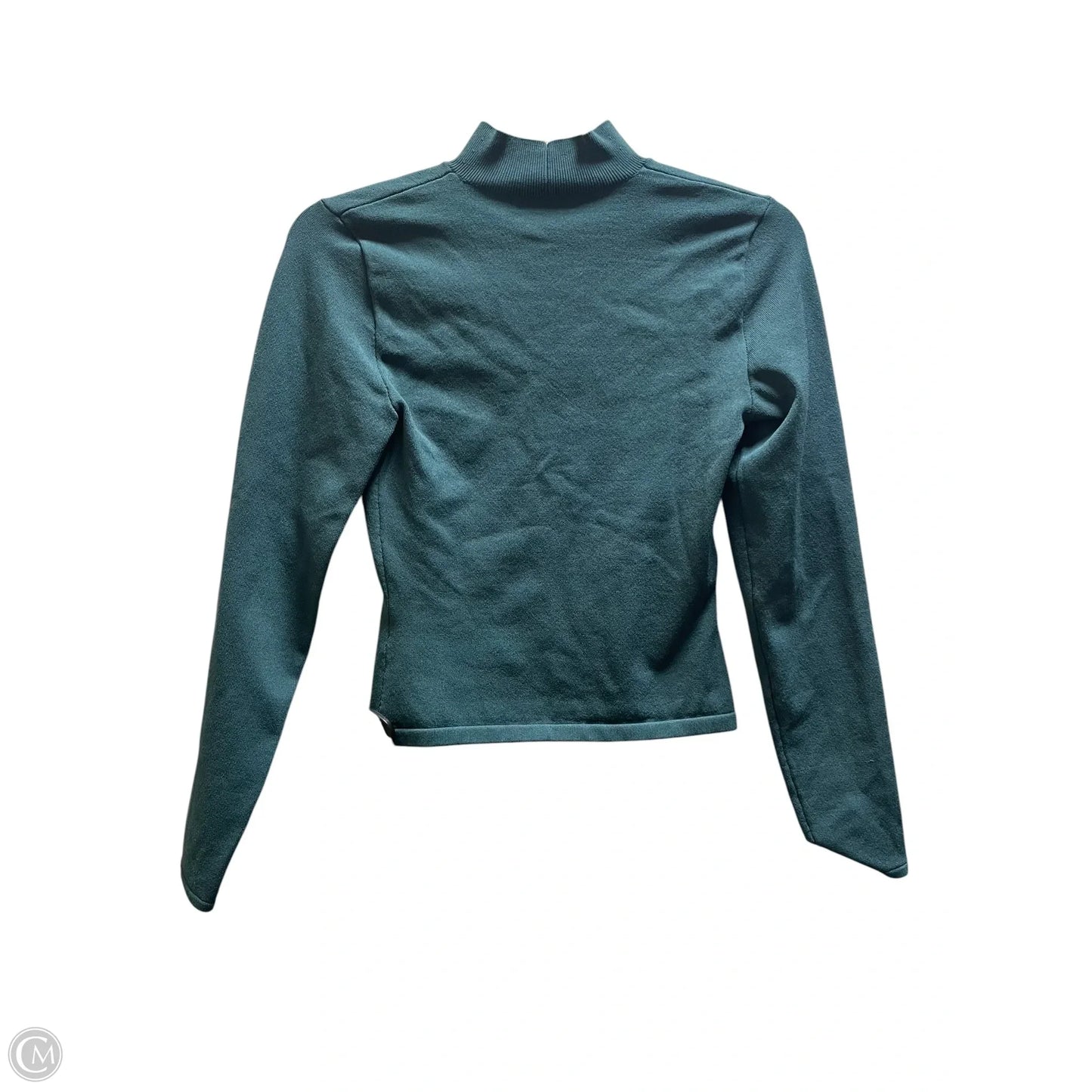 Athletic Top Long Sleeve Collar By Babaton In Aqua, Size: M