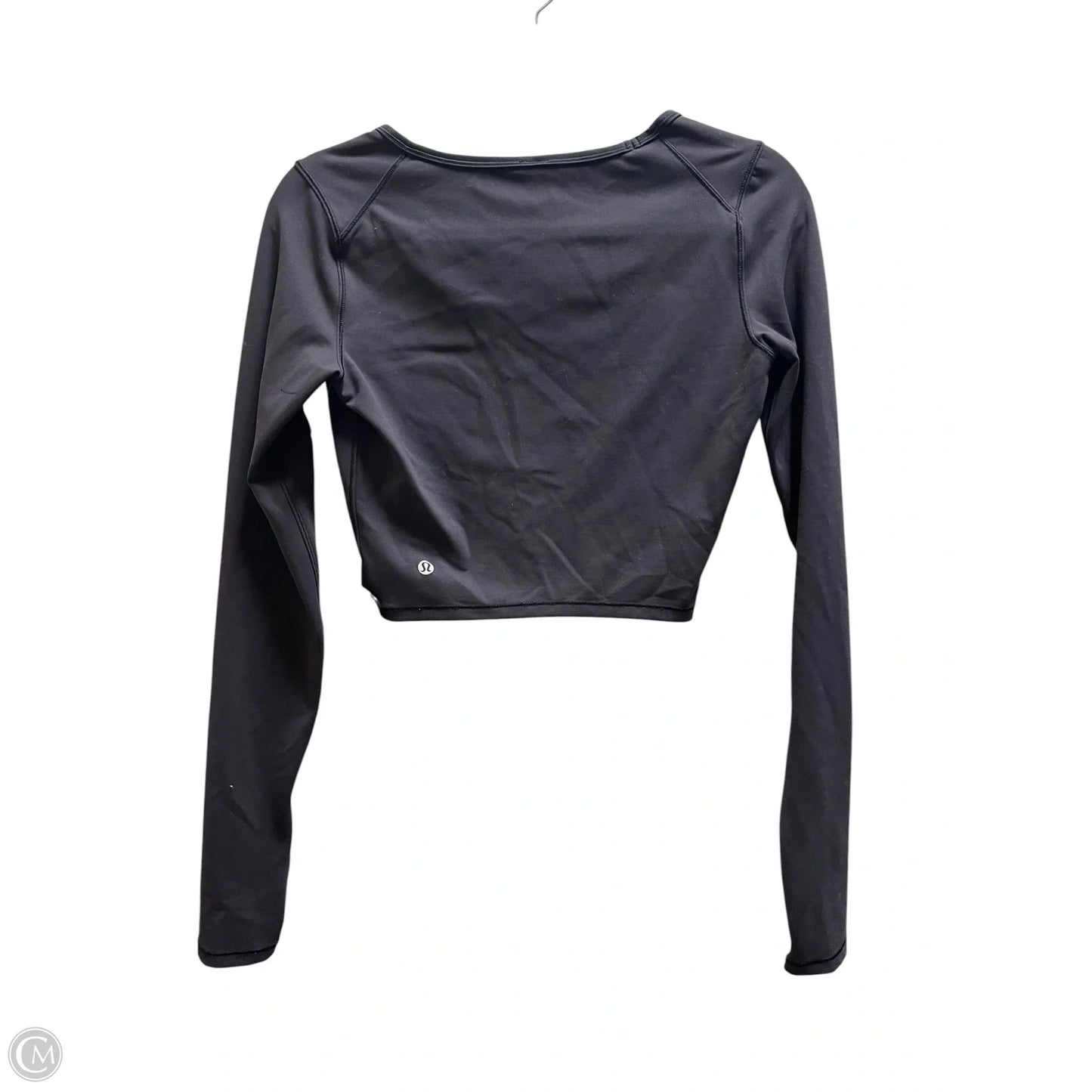 Athletic Top Long Sleeve Collar By Lululemon In Black, Size: 6