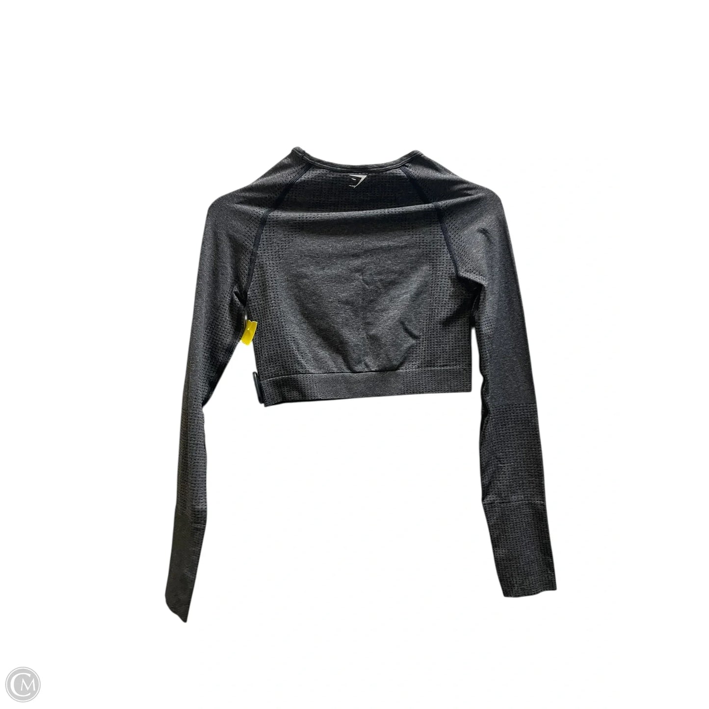 Athletic Top Long Sleeve Crewneck By Gym Shark In Grey, Size: M