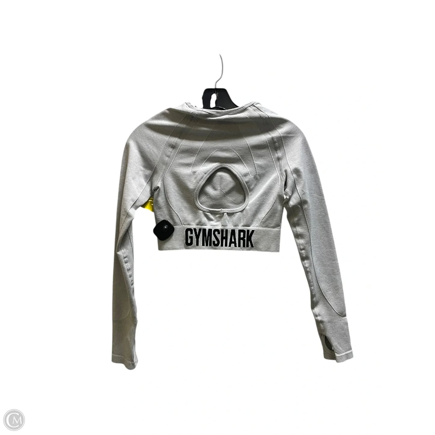 Athletic Top Long Sleeve Crewneck By Gym Shark In Grey, Size: M