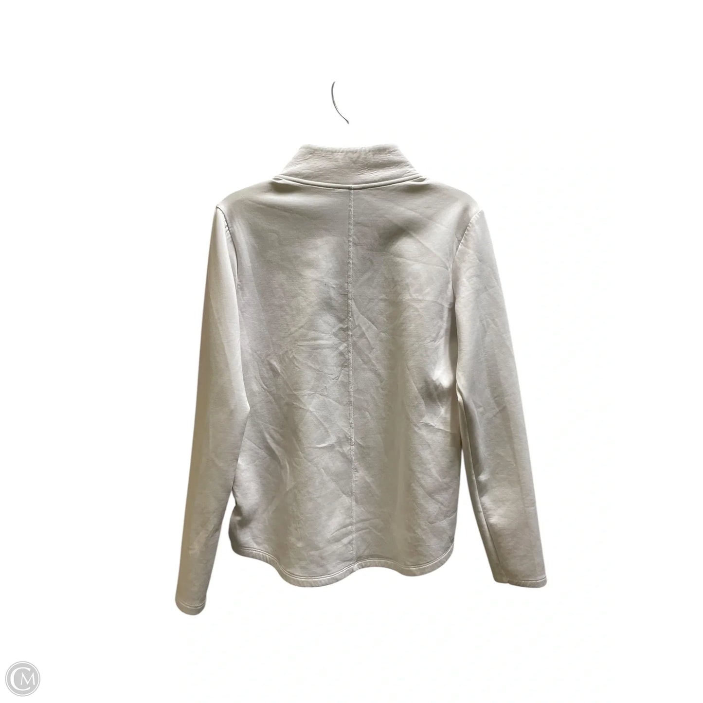 Athletic Jacket By Nike In White, Size: M