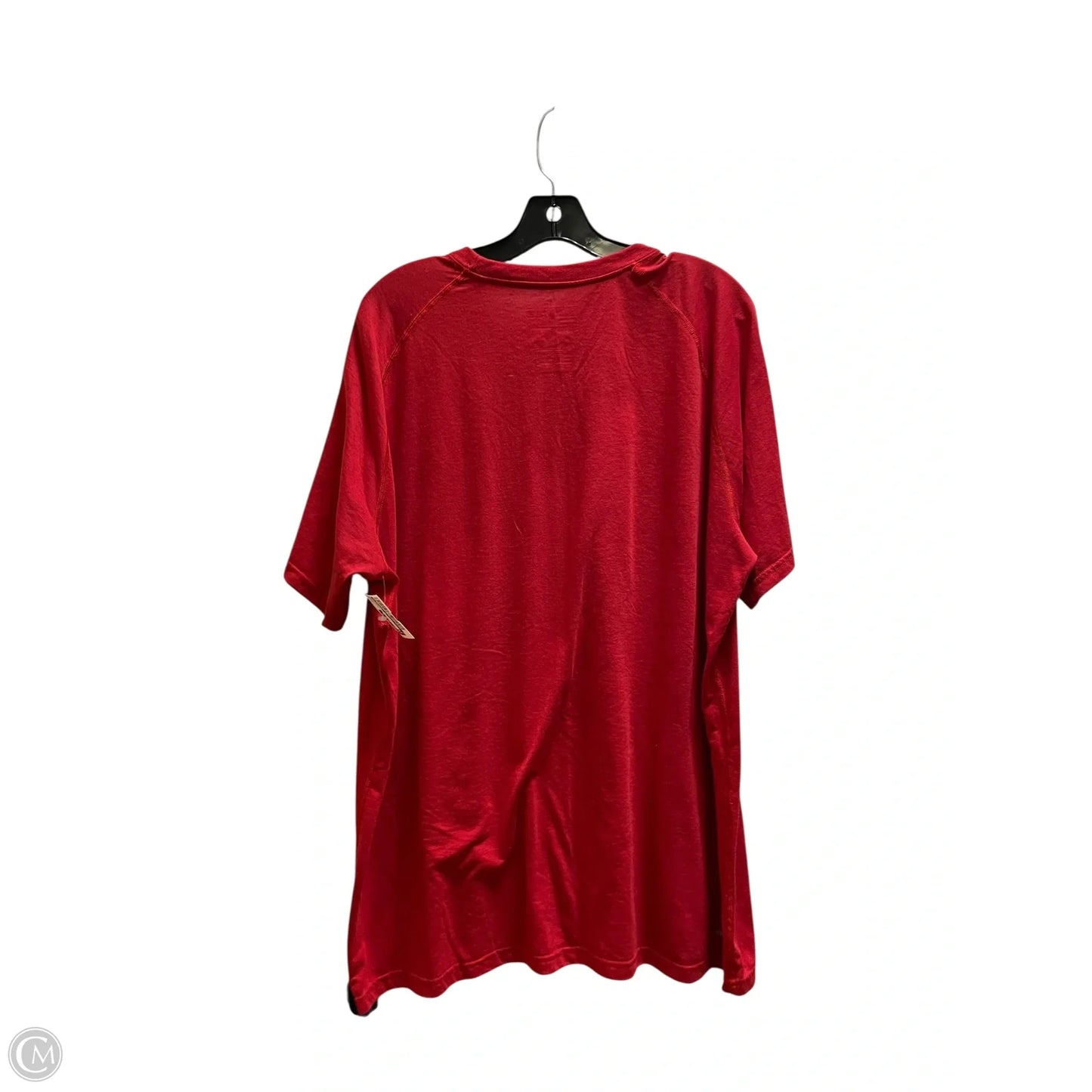 Athletic Top Short Sleeve By Ultimate In Red, Size: 2x