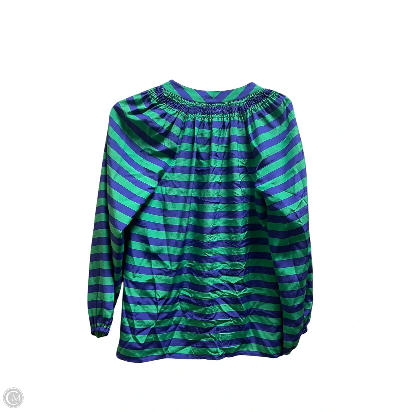 Blouse Designer By Lilly Pulitzer In Blue & Green, Size: Xs