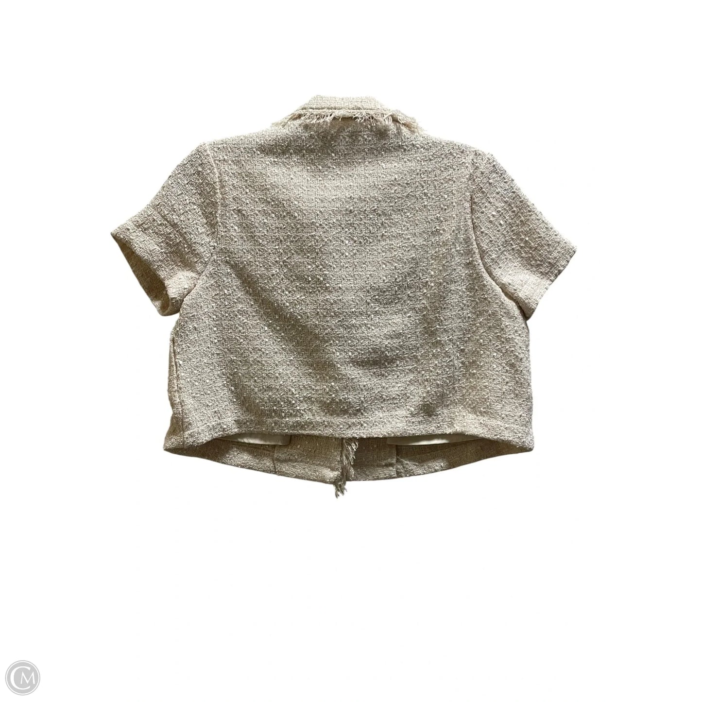 Top Short Sleeve By Clothes Mentor In Cream, Size: S