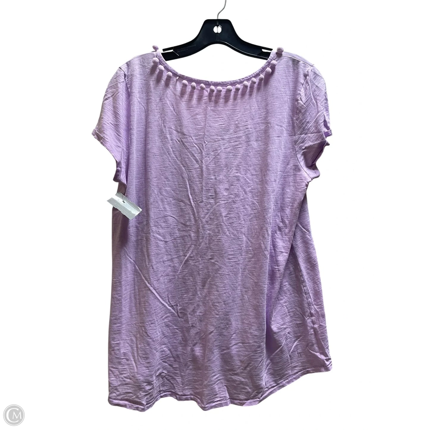 Top Short Sleeve Designer By Lilly Pulitzer In Purple, Size: L