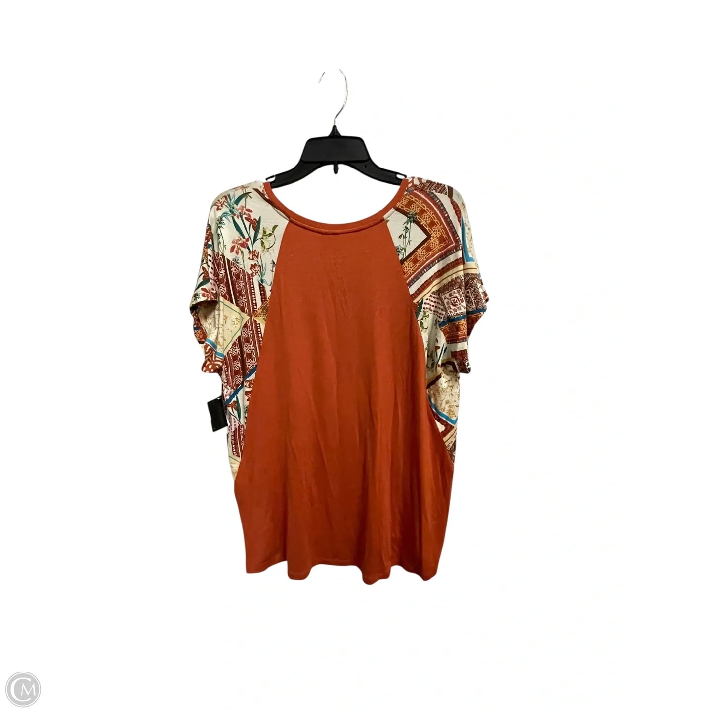 Top Short Sleeve By Cato In Orange, Size: M