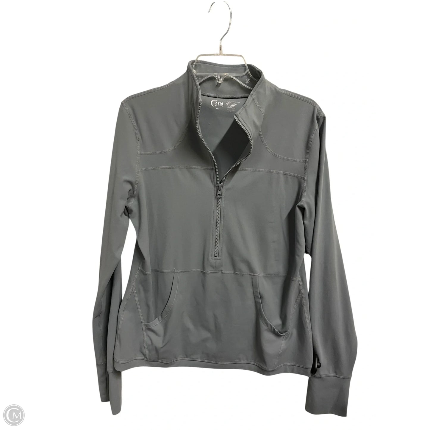 Athletic Jacket By Zyia In Grey, Size: Xxl