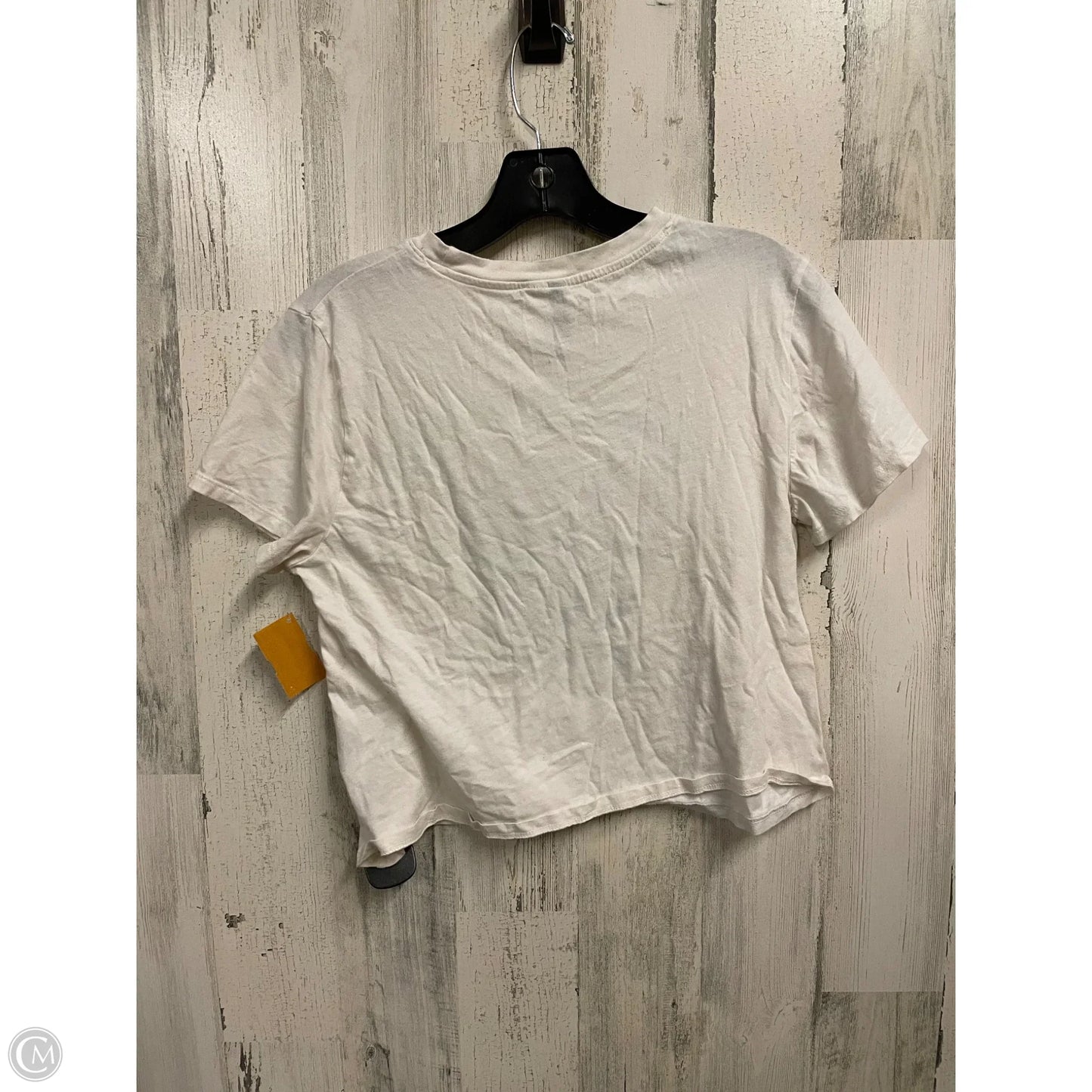 Top Short Sleeve Basic By Divided In Cream, Size: M