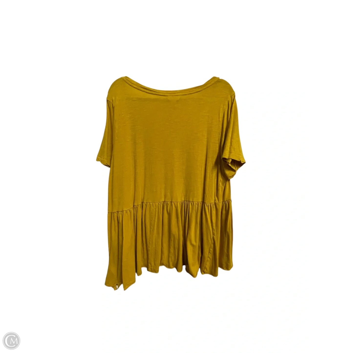 Top Short Sleeve By Terra & Sky In Yellow, Size: 1x