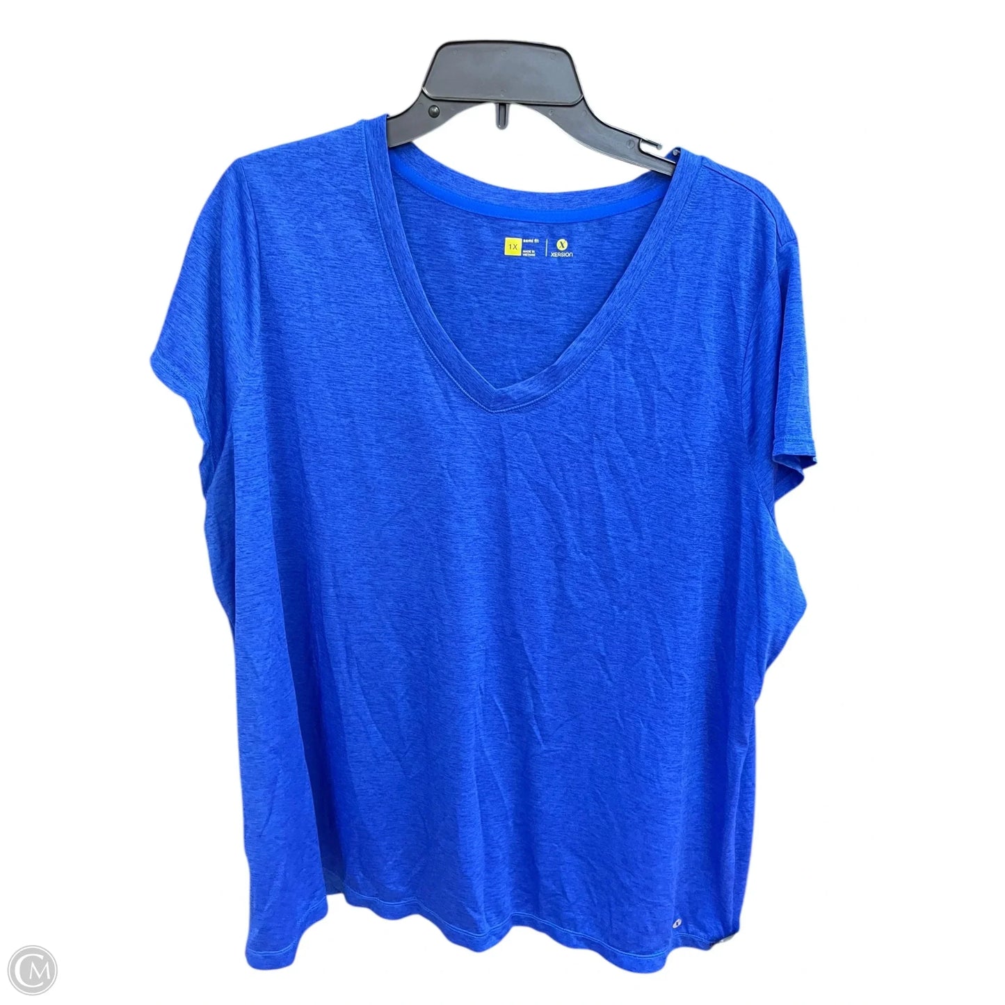 Athletic Top Short Sleeve By Clothes Mentor In Blue, Size: 1x