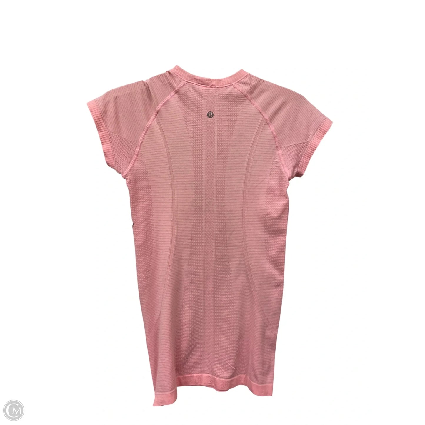 Athletic Top Short Sleeve By Lululemon In Pink, Size: 4