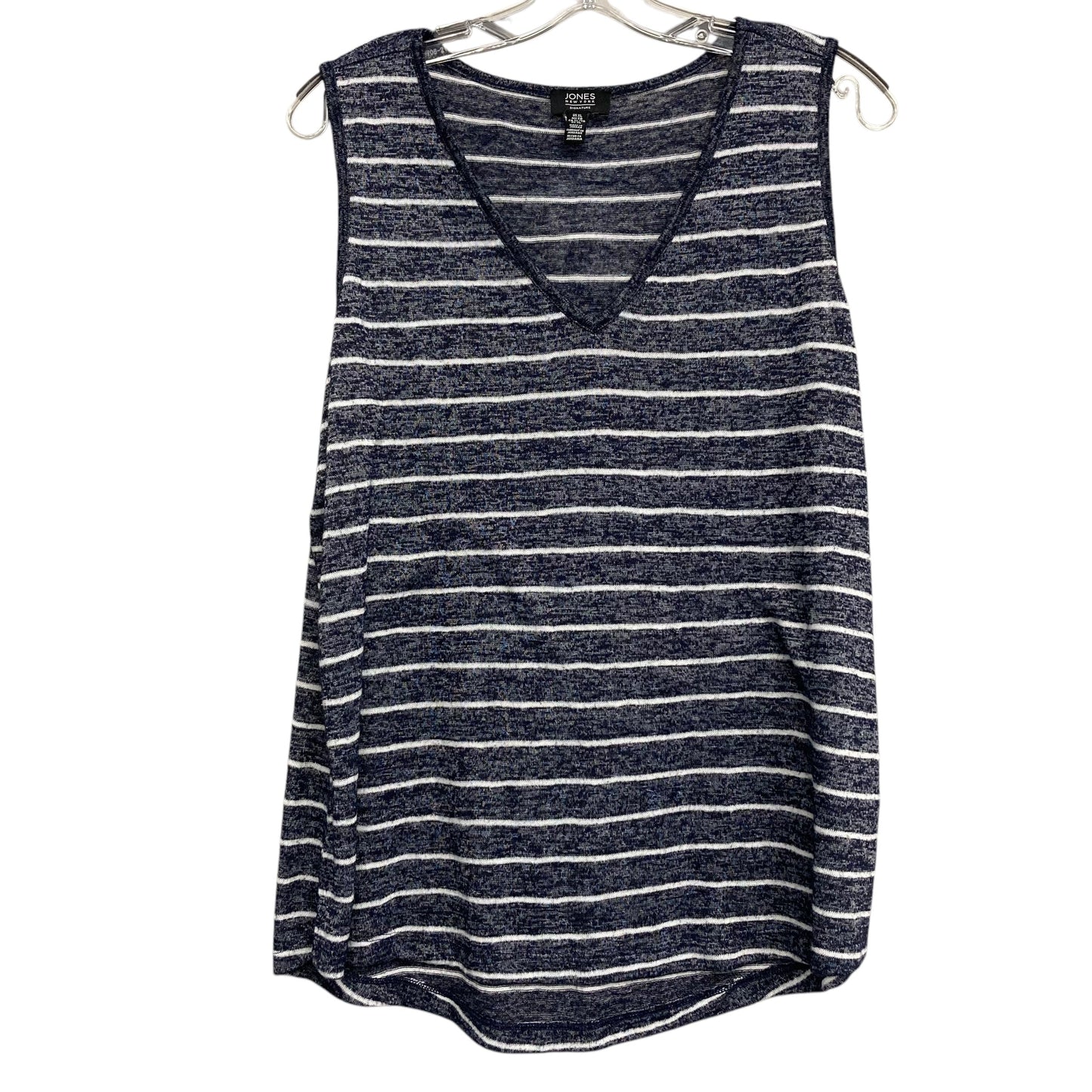 Top Sleeveless By Jones New York In Striped Pattern, Size:Xl
