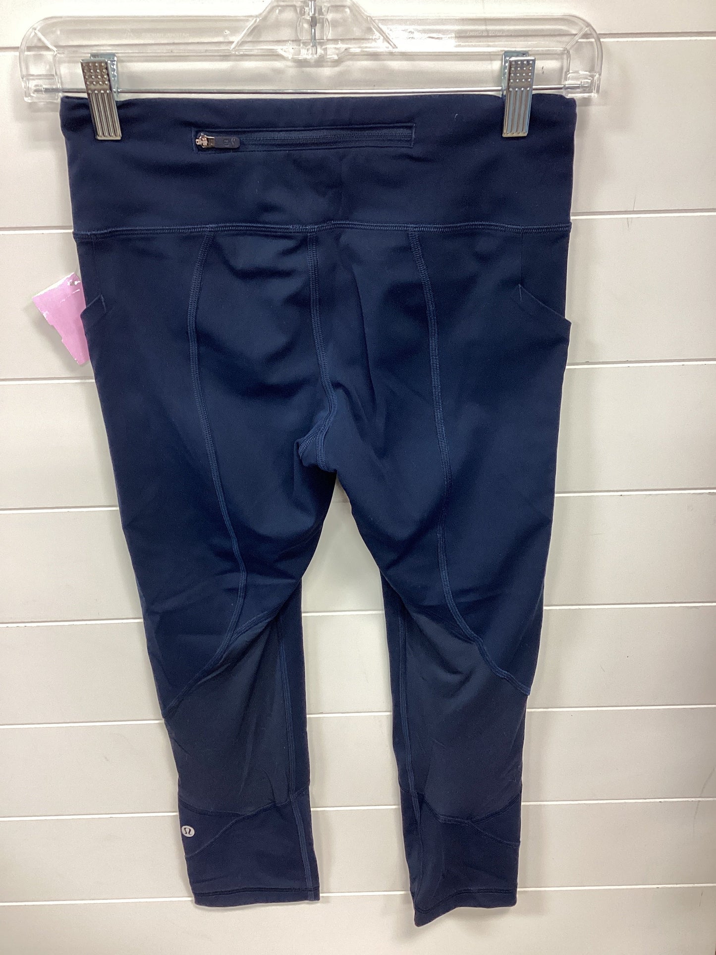 Athletic Leggings By Lululemon In Navy, Size:4