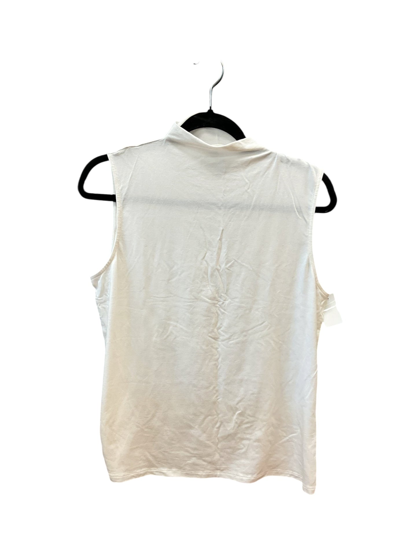 Top Sleeveless By Garnet Hill In Cream, Size:L